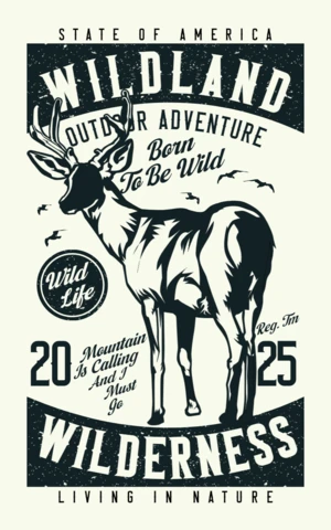Wild Land T-shirt Design Template