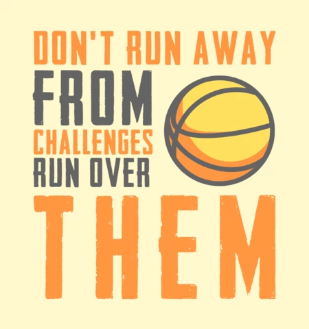 Basketball Slogan Vintage T-shirt Design Template