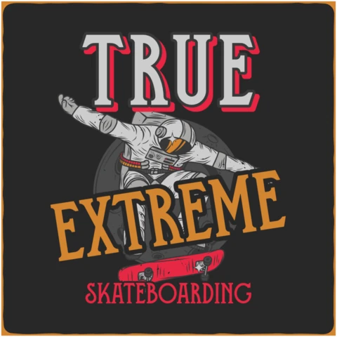 Astronauta skateboarding diseño vintage camiseta