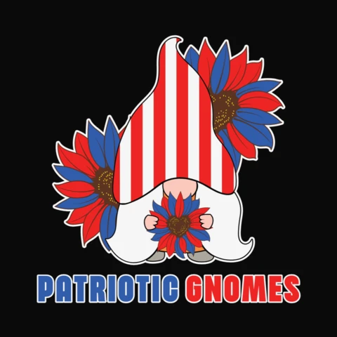Modèle de t-shirt gnomerica du 4 juillet