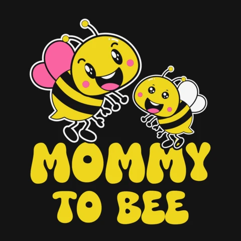 Szablon koszulki ciążowej Mommy to bee