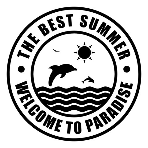 Summer Vacation Logo Design Template
