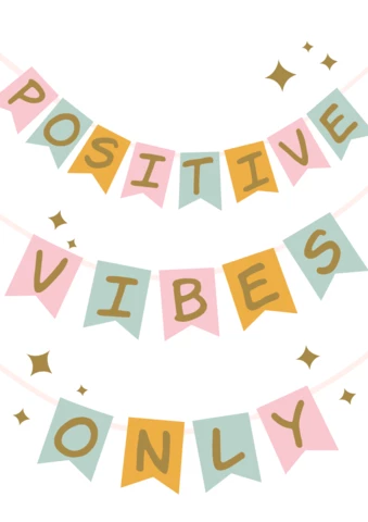 Positive Vibes Retro Poster Design Template