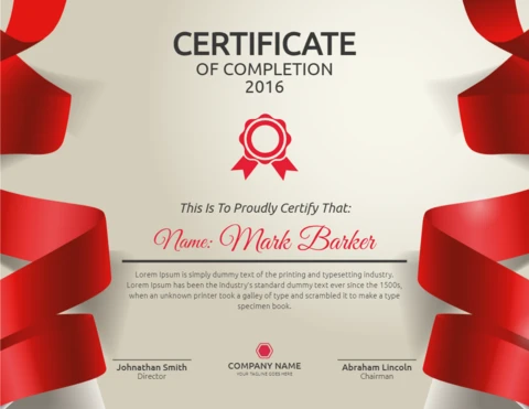 Elegant Abstract Certificate Post Design Template