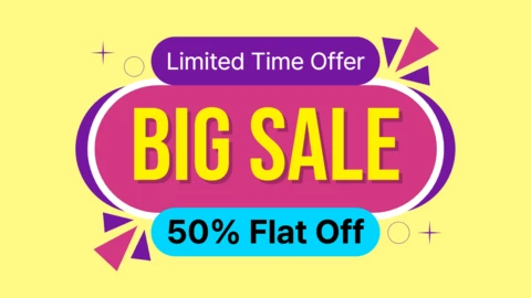 Vibrant Sale Announcement Template Design for Limited Time Offers