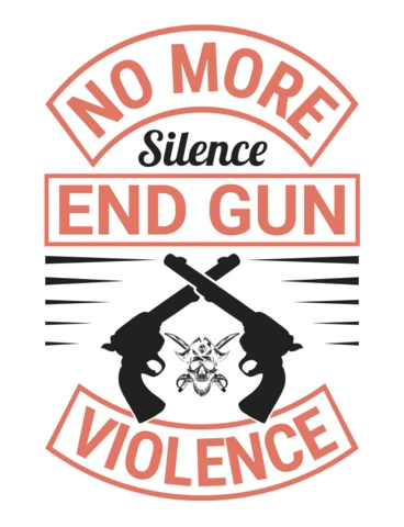 Audaz plantilla de diseño gráfico para una campaña contra la violencia: acabar con la violencia armada