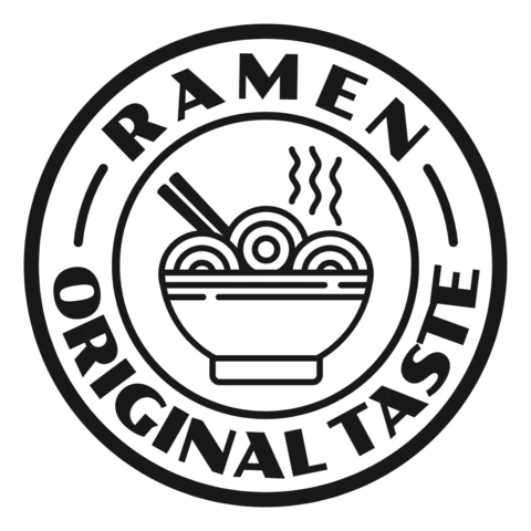 Modèle de logo original pour les ramen