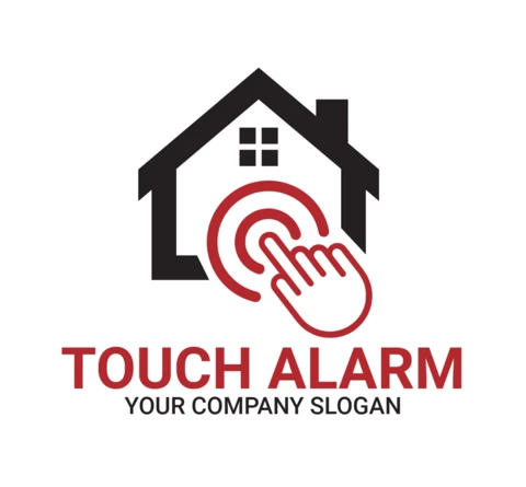 Touch Alarm Logo Design Template