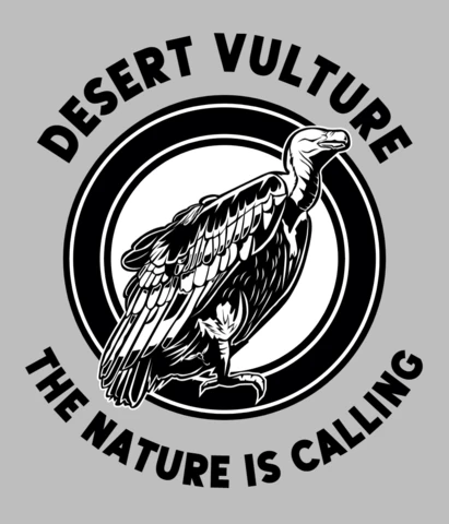 Modelo de design de camiseta de abutre do deserto