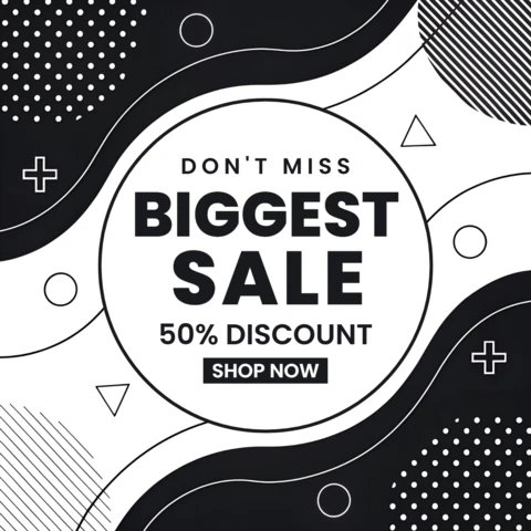 Modern Geometric Sale Template for Promotional Posters