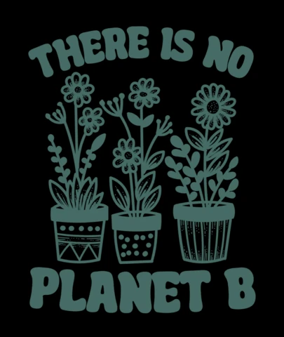Non c'è un pianeta b citazione ecologica con modello di maglietta floreale