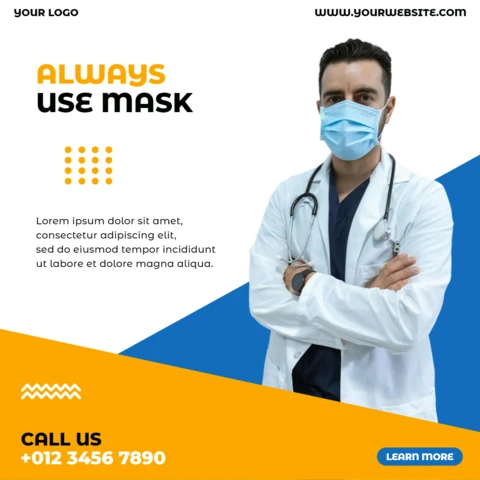 Coronavirus Awareness Instagram Post Design Template