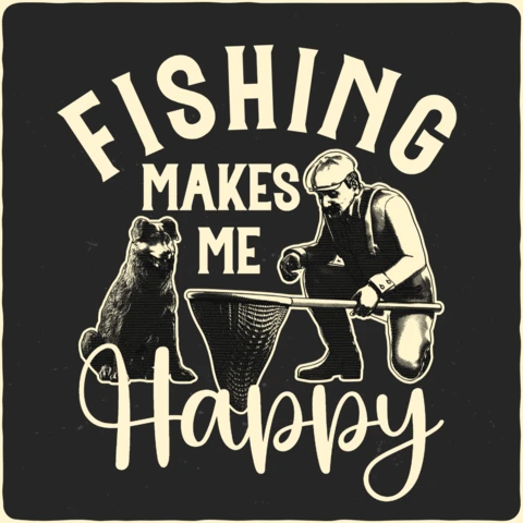 Fishing Typography T-Shirt Design Template