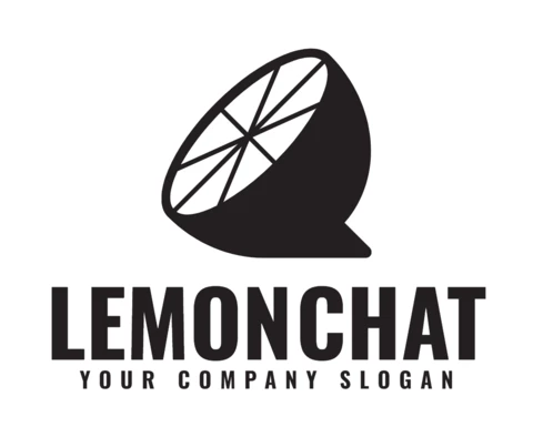 Lemon Chat Logo Design Template