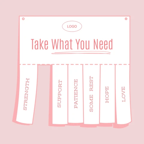 Take What You Need Poster Instagram Post Design Template