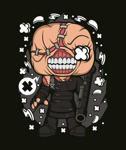 Nemesis-T Resident Evil Pop Culture T-Shirt Design Template