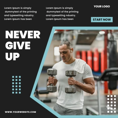 Modern Geometric Promotional Instagram Post Design Template