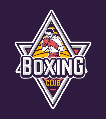 Colorful Boxing Club Logo Design Template