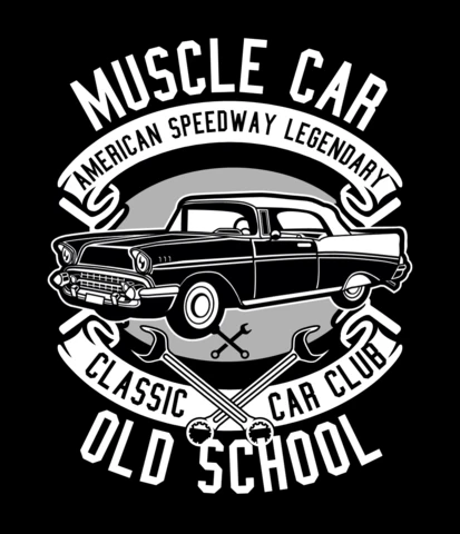 Plantilla de diseño de camiseta para club de coches musculosos