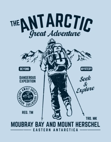 The Antarctic Great Adventure T-shirt Design Template