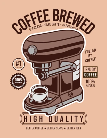 Coffee Brewed T-Shirt Design Template