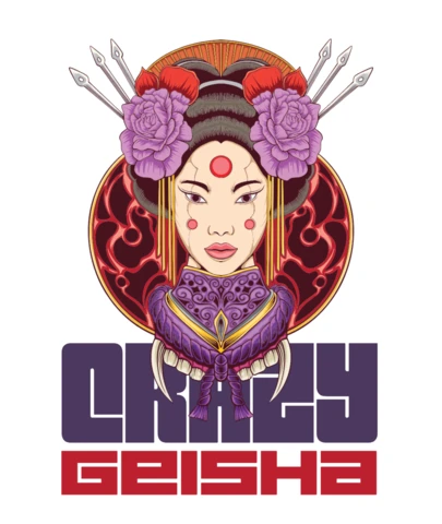 Fou esthétique japonaise de geisha audacieuse avec modèle de design de t-shirt graphique pop