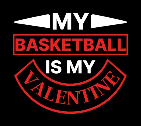 Basketball Valentine Design Template for Sports Lovers