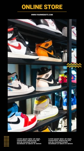 Online Store Sneakers Instagram Story Post Design Template