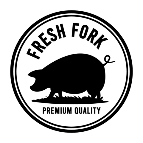 Modelo de design de logotipo de produto orgânico fresco da fazenda