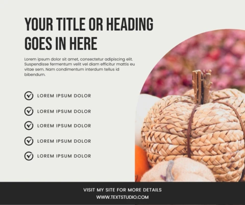 Diseño llamativo para la plantilla de post de promoción de su sitio web