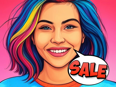 Vibrant Sale Announcement Design Template for Promotions
