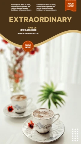Extraordinary Coffee Instagram Story Post Design Template