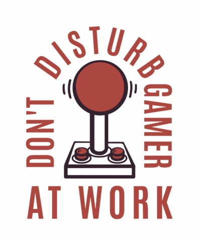 No moleste al jugador en el trabajo con la plantilla de diseño de camiseta vintage del controlador de juego