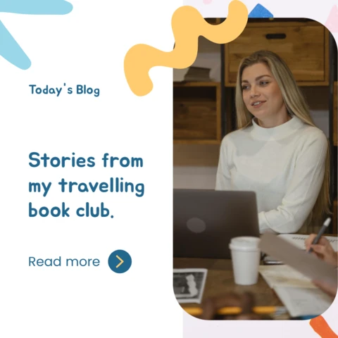 Modèle de conception de post instagram pour club de lecture itinérant