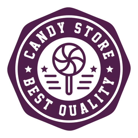 Candy Store Logo Design Template