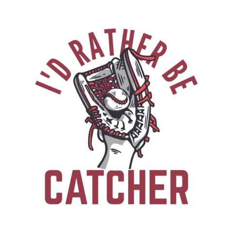 Catch With Baseball Gloves Vintage T-shirt Design Template