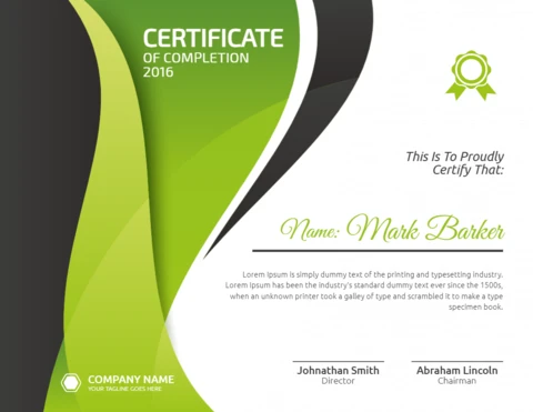 Abstract Modern Professional Corporate Certificate Post Design Template