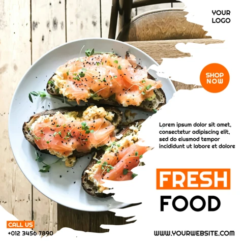 Bright And Airy Restaurant Commercial Instagram Post Design Template
