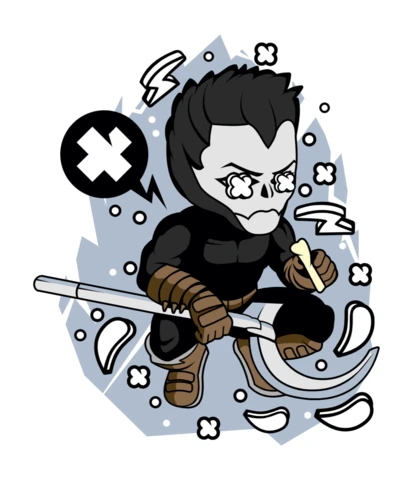 Plantilla de diseño de póster del personaje de dibujos animados Shadowman