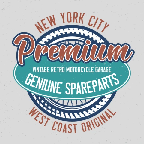Motorcycle Wheel T-Shirt Design Template