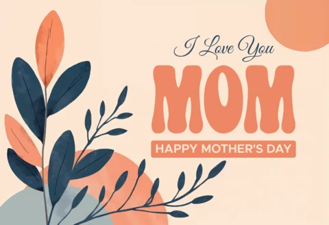 Diseño de plantilla de tarjeta de felicitación floral editable para el día de la madre