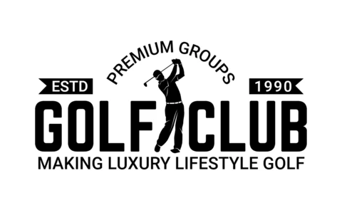 Szablon projektu logo sportowego turnieju klubu golfowego