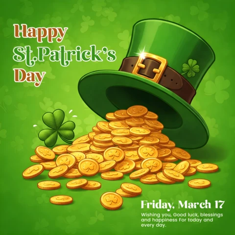 Modèle pour les célébrations de la Saint Patrick sur le thème du vert