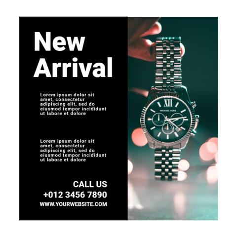 New Arrival Watch Sale Instagram Post Design Template