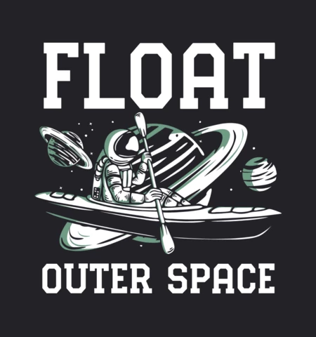 Flottez dans l'espace avec un modèle de conception de t-shirt vintage astronaute