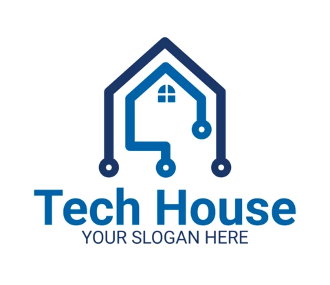 Tech House Logo Design Template