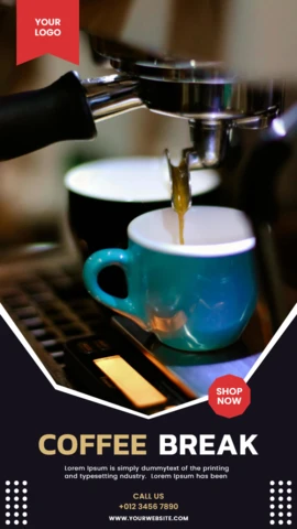 Coffee Break Social Media Post Design Template