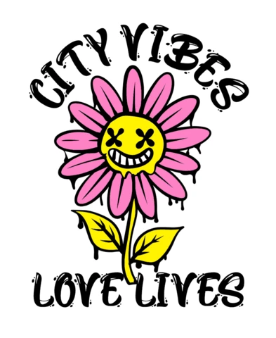 Colorful Flower Design Template for Urban Apparel and Merchandise