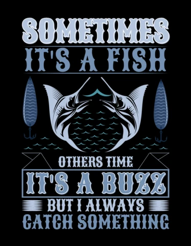 Vintage Fishing Quote Design Template for Fishermen Apparel