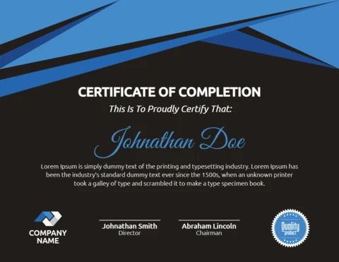 Modern Corporate Certificate Post Design Template